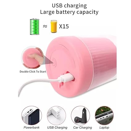 Portable Smoothie Blender Bottle